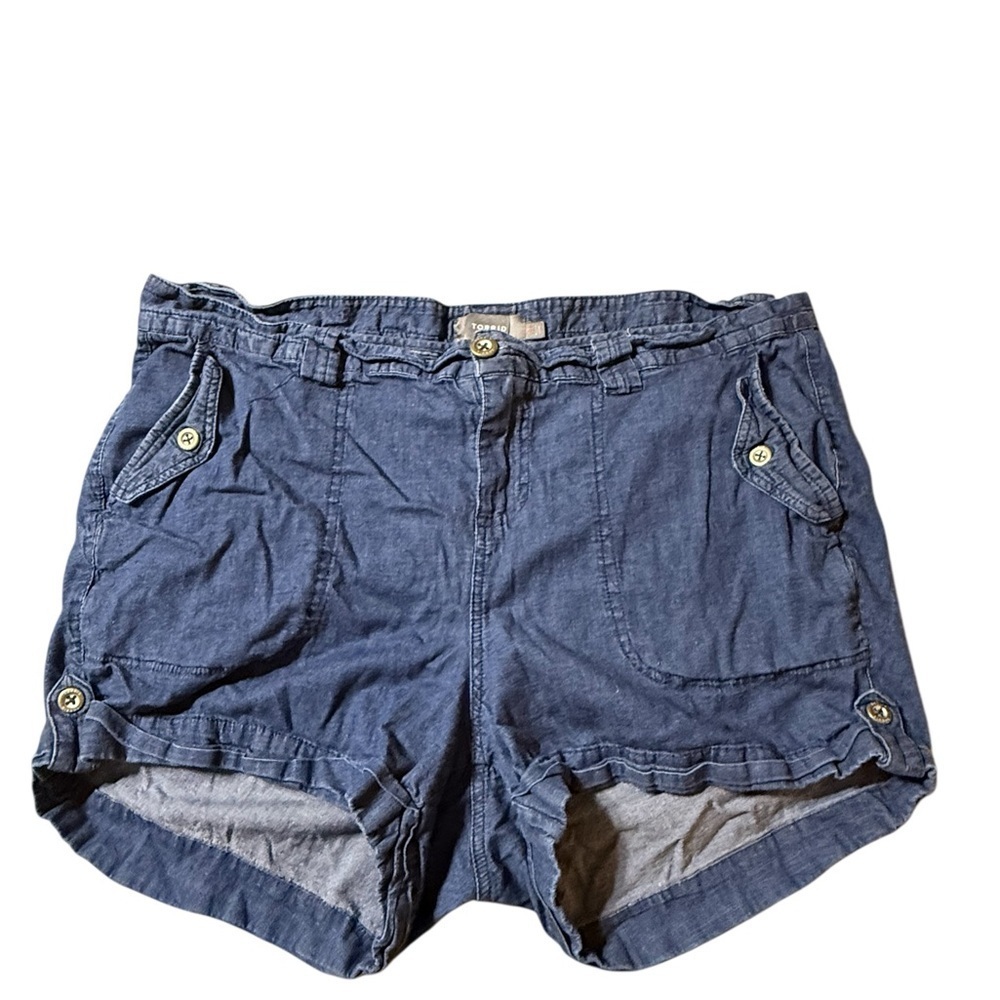Torrid Womens Size 16 Feel the Fit Blue Shorts